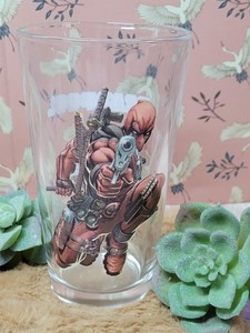 Marvel Deadpool Pint Glass Toon Tumblers Collectible Drinking Glass