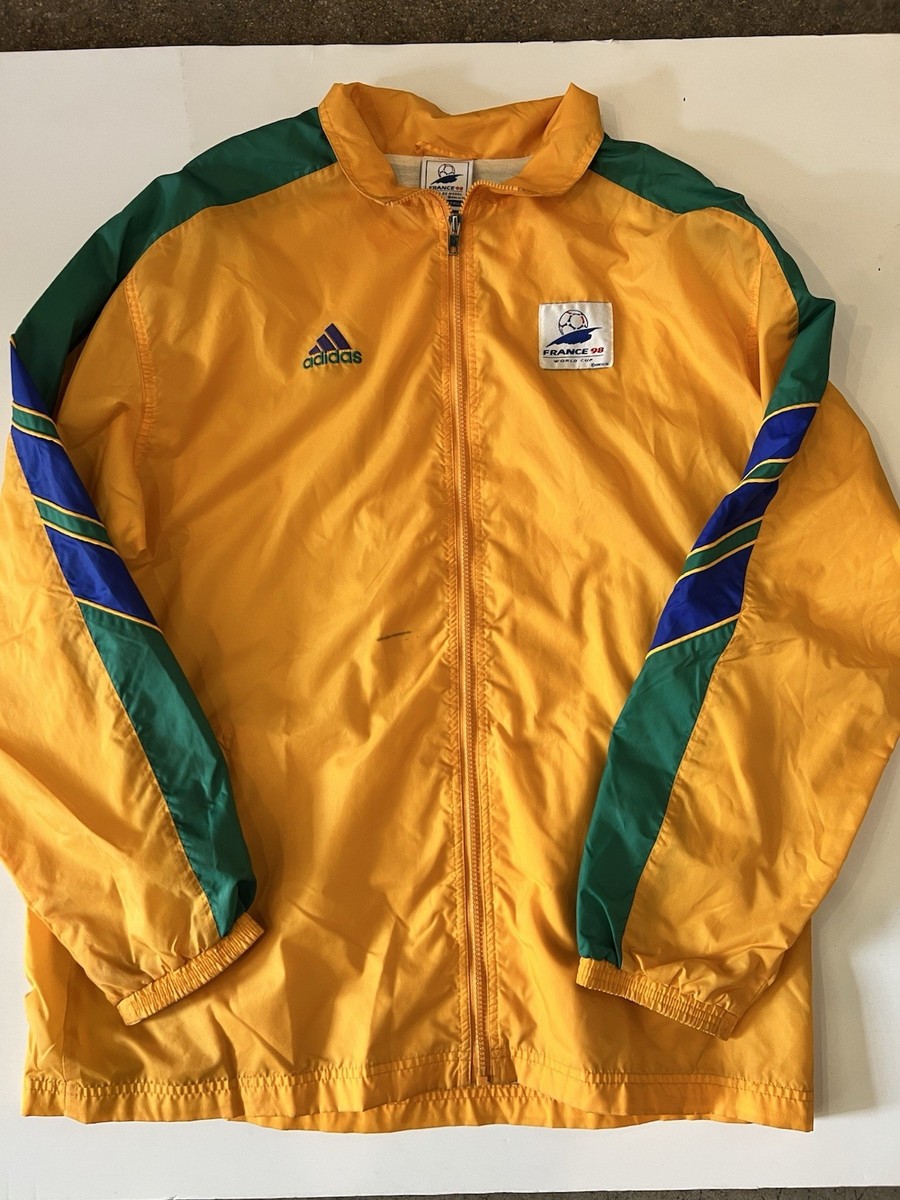 VINTAGE WORLD CUP FRANCE 1998 MENS LARGE JACKET TEAM BRAZIL | eBay