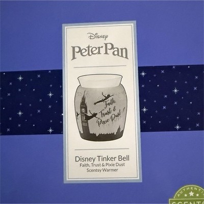 Scentsy Disney Peter Pan Tinker Bell Faith Trust & Pixie Dust Ceramic Warmer