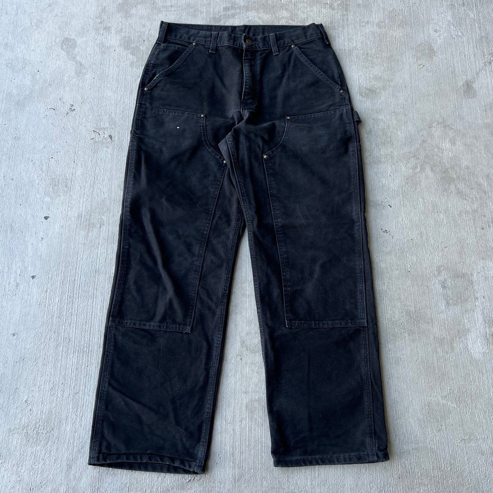 Carhartt black double knee work wear carpenter pants 31x30
