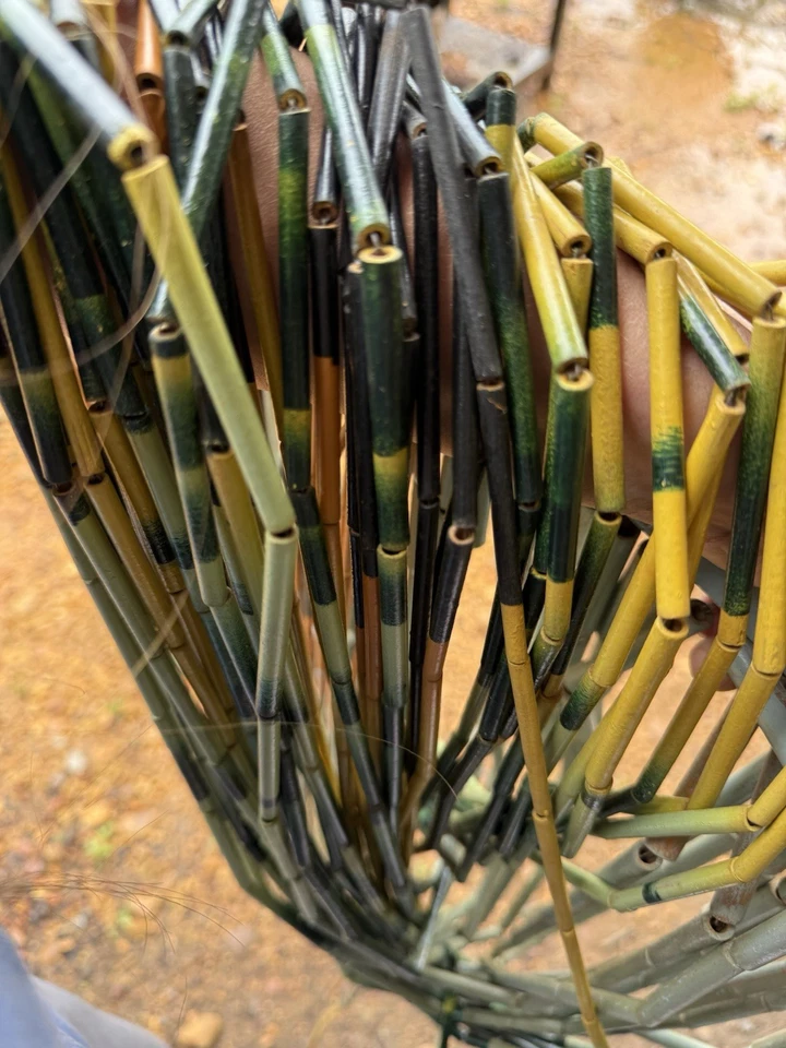 Cuentas de madera colgantes de puerta vintage palmeras hippie boho años 60 70 Foto 4 de 4