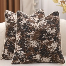 Vintage Floral Throw Pillow Covers 18x18 Inches Pack of 2 Boho Farmhouse Acce...