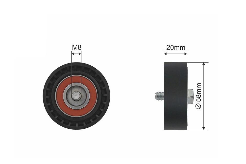 Fits NTY RNK-AU-037 PULLEY IDLER V-BELT ⭐UK Stock⭐ - Image 4