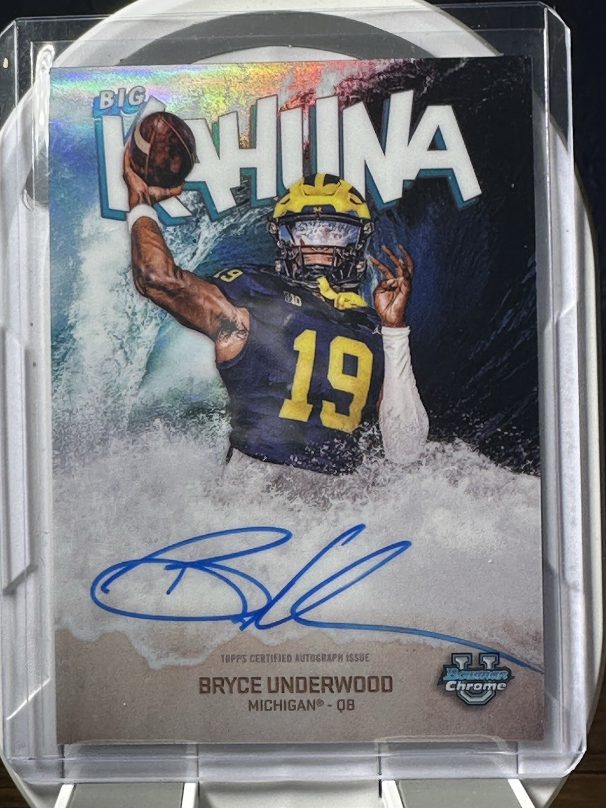 2025 Bowman Chrome U CASE HIT AUTO Bryce Underwood Big Kahuna SSP ON CARD