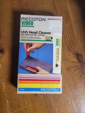 Recoton VHS Video Cassette Head Cleaner Non-Abrasive Wet System VCR V-144 NIB