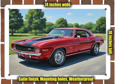 Metal Sign - 1969 Chevrolet Camaro Z/28 RS 1 Oil Painting - 14x10