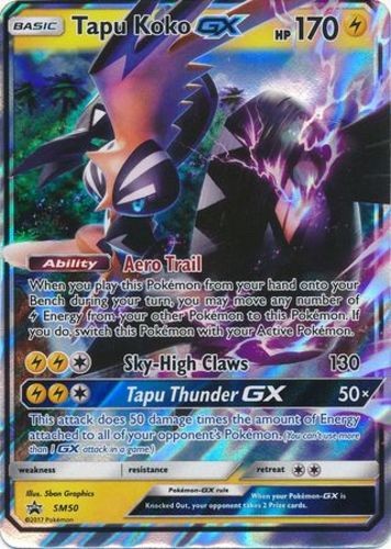 Tapu Koko GX - SM50 - Shiny Tapu Koko GX Box Promo - SM Black Star Promo - Light