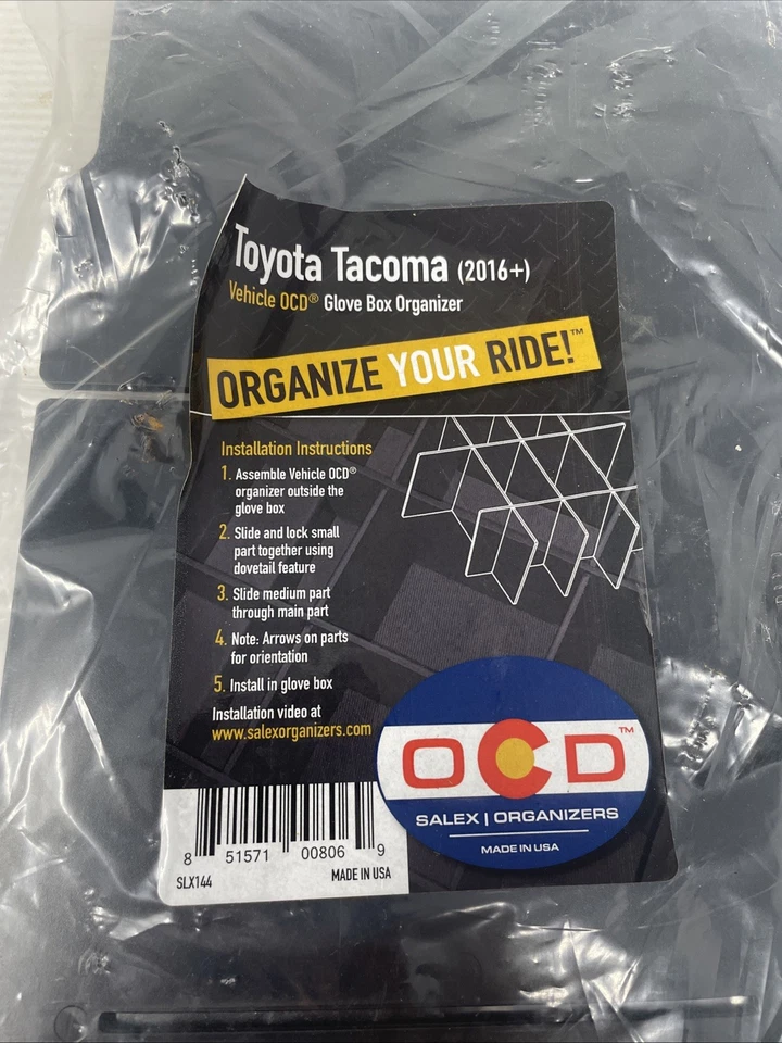 Vehicle OCD - Toyota Tacoma Glove Box Organizer (2016-2023) - Made in USA - Image 2 of 4