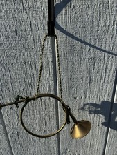 Vintage Solid Brass French Horn Bugle Christmas Set Of 2, 12 6