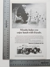 Minolta SRT Camera Vintage Photography Ephemera Magazine Print Ad