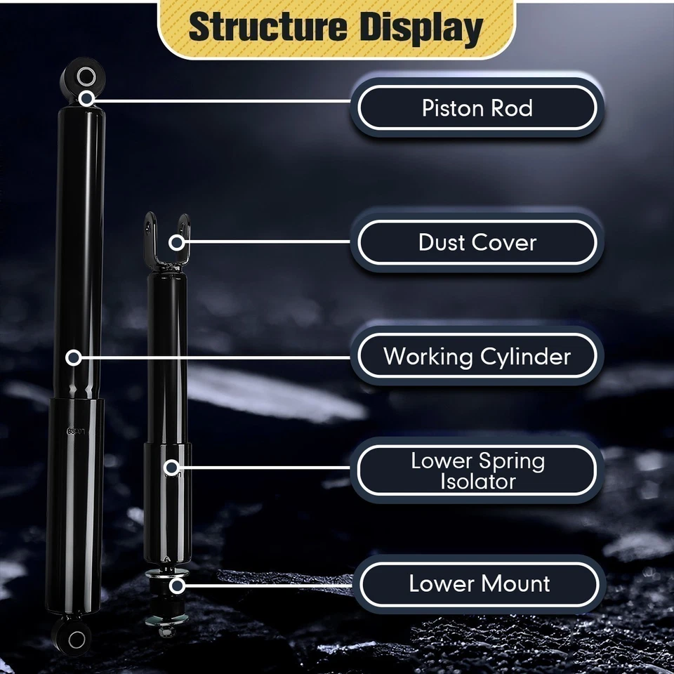 Amortiguadores delanteros y traseros 4x4 + barras estabilizadoras para Chevy GMC Silverado Sierra 1500 Foto 3 de 4