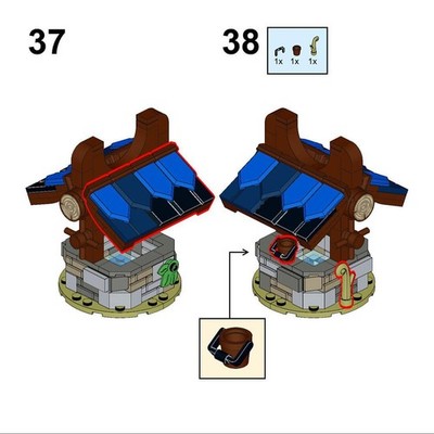 MOC-78747 Medieval Village Well Water Source Building Set 142 Pcs
