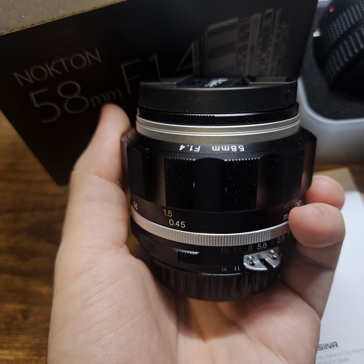 美品VoightLander ホクトレンダーNOKTON 58mm F1.4 Voigtlander USA Warranty Chrome 58mm F1.4 SLIIS Nikon F for