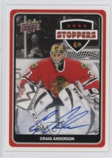 2025 Upper Deck Chicago Blackhawks Centennial Stoppers Craig Anderson Auto nu8