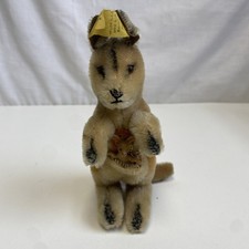 Vintage Steiff Small Mohair Kangoo Kangaroo With Baby Kangaroo Joey With Tags
