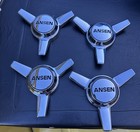 NOS Ansen Racing Wheels Three Bar Spinner Center Cap Set Street Machine Gasser