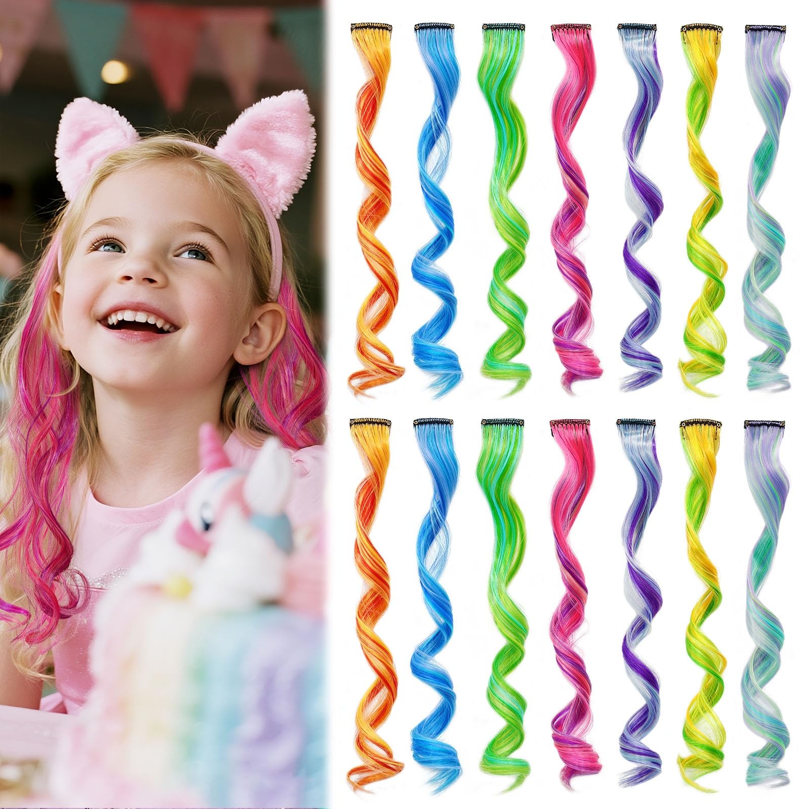 Ed Hair Extensions For Kids, Crazy Hair Day Accessories For 