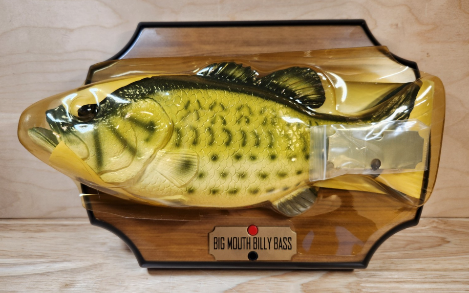 Poisson Chantant Gemmy Neuf Big Mouth Billy Bass – Poisson Chantant – 1998 – Chante Take Me To The River – Neuf Avec Défauts Mineurs Billy Bass Chante Take Me To The River