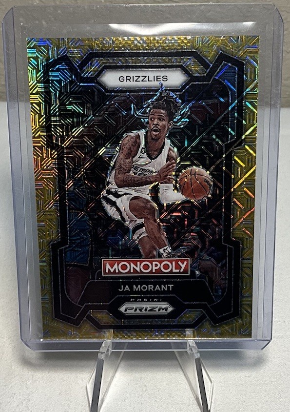 Ja Morant Prizm Monopoly Gold Millionaire Shimmer #44 2023-24 500/500 Bookend