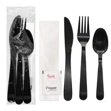 Party Essentials Individually Wrapped Plastic Cutlery Packets/Heavy Duty Silverw