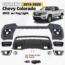 Front Bumper Cover Assembly For 2015-2020 Chevy Colorado w/ Fog Light w/o Grille