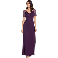 Xscape Formal Evening Gown Sz 14W Beaded Wedding Cocktail Party Mother of Bride