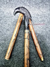 New Antique Raven Crow Head Handle Victorian Wooden Walking Stick Cane