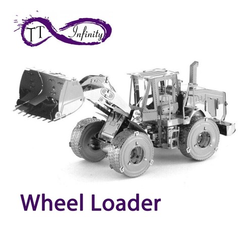 CAT Construction Vehicle Metal Model Kits 3D Silver Cut Steel DIY Hobby Gift - Picture 10 of 24