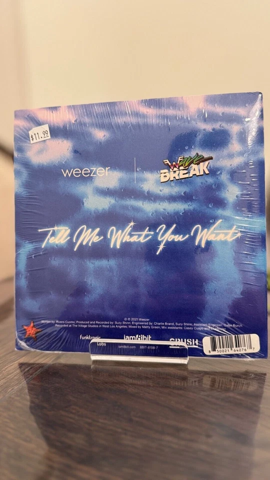 WEEZER x WAVE BREAK - TELL ME WHAT YOU WANT Vinyl 7" Foto 2 de 2