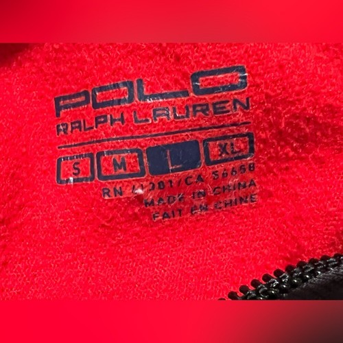 Polo Ralph Lauren youth boy's track Jacket red blue size large zip up pockets - Picture 5 of 10