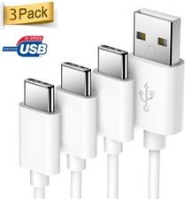 3 Pack Fast Charge Type C Charging Cord Rapid Sync Charger USB-C to USB-A Cable