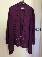 Anthropolgie Sleeping on snow purple wool wrap S