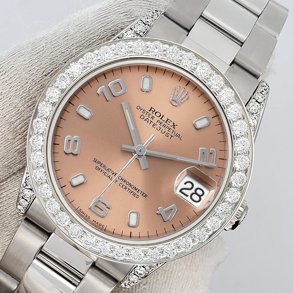 Rolex Datejust Midsize Salmon 2.1ct Diamond
