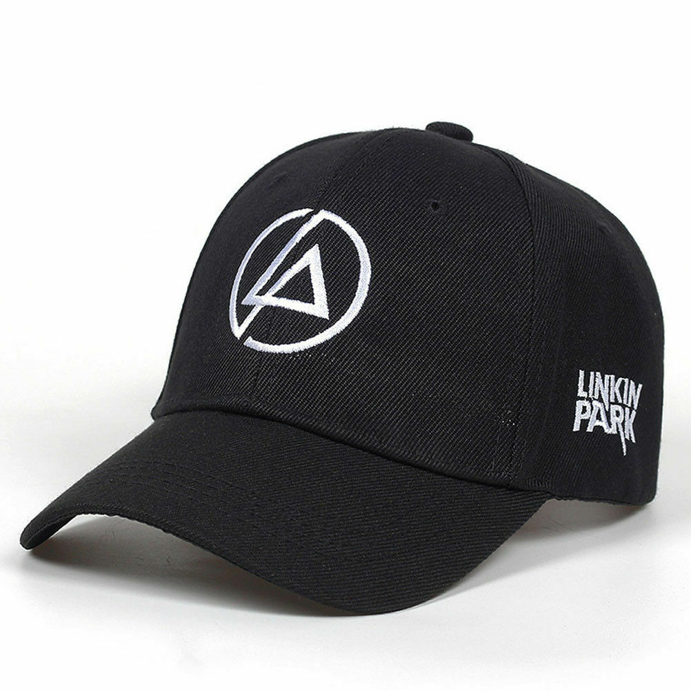 Mens LINKIN PARK Embroidery Baseball Cap Black Adjustable Mens LINKIN PARK Embroidery Baseball Cap Black Adjustable