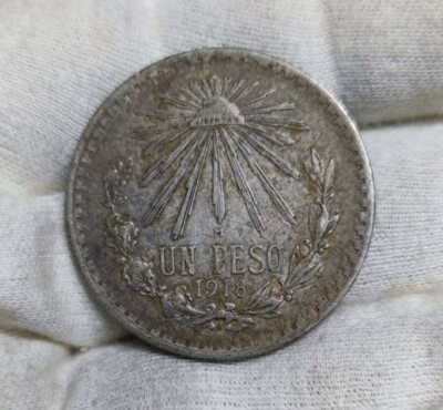 Mexico 1918/7 UN PESO Key Date Silver Mexican Coin | eBay