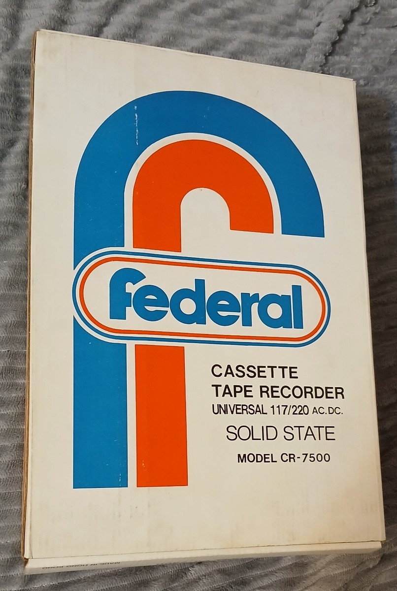 Vintage Solid State Portable Cassette Tape Recorder CR-7500
