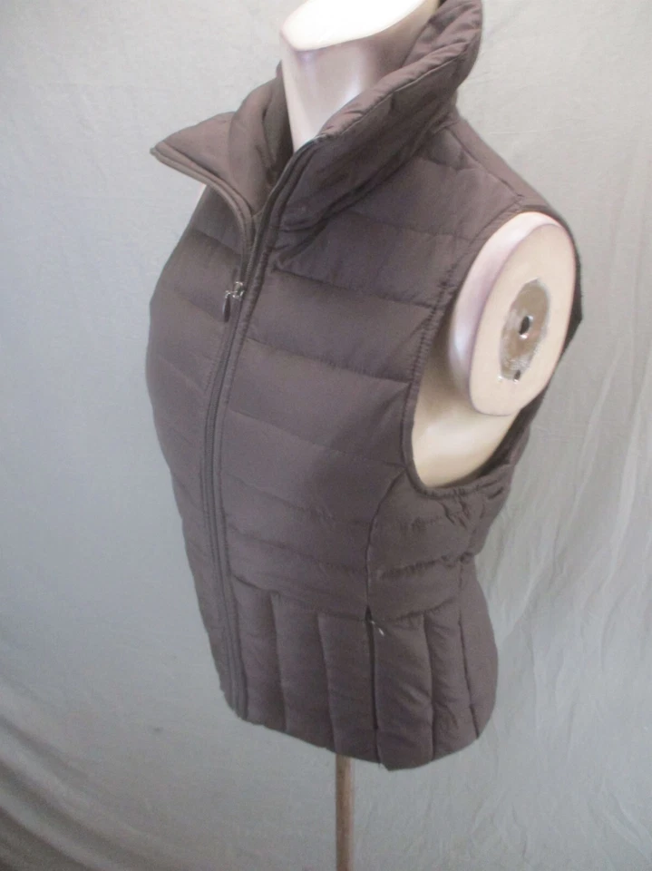 Kenneth Cole REACTION Size S Womens Brown Down Feather Full Zip Puffer Vest 300 - Image 3 of 4