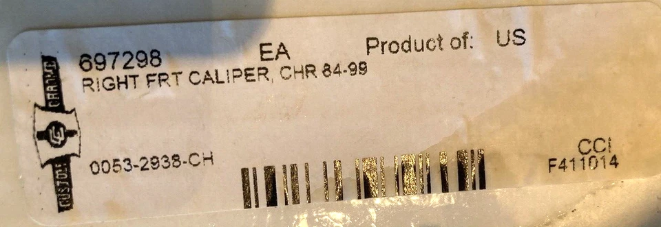 Performance Machine Front Right Brake Caliper USA * Chrome 4 Piston Harley 84-99 - Image 4 of 4