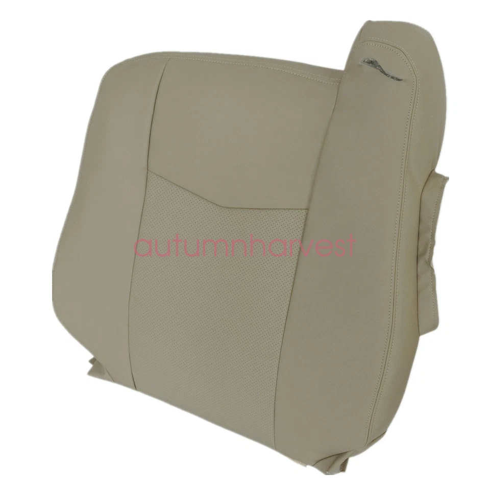 Cubierta de asiento de cuero para Cadillac SRX 2004-2009 parte inferior trasera perforada bronceada Foto 4 de 4