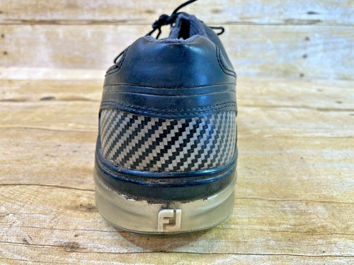 FOOTJOY SPORT GOLF SHOE MENS 9.5M 53145 FLEX ZONE SOFT SPIKE BLACK LEATHER ⛳GUC⛳ - Picture 5 of 9