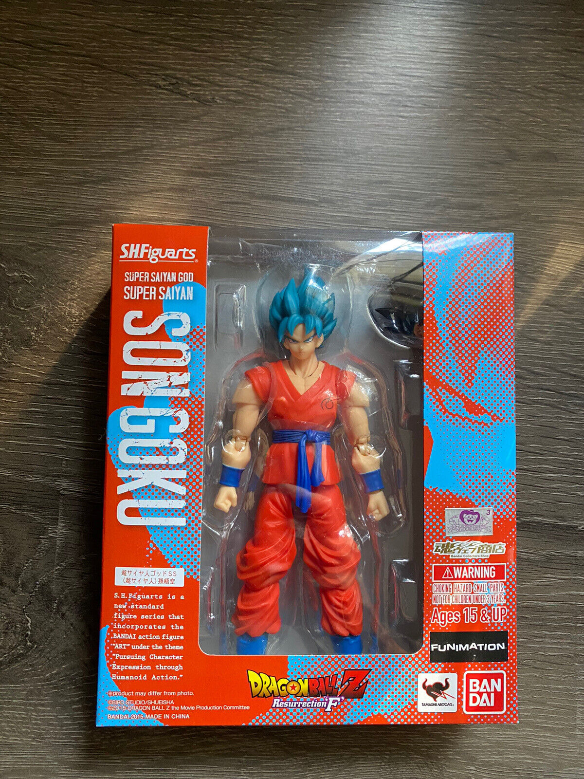 Dragon Ball Resurrection blue hair Son Goku SHF Anime Figure Model Toys  Gift 6