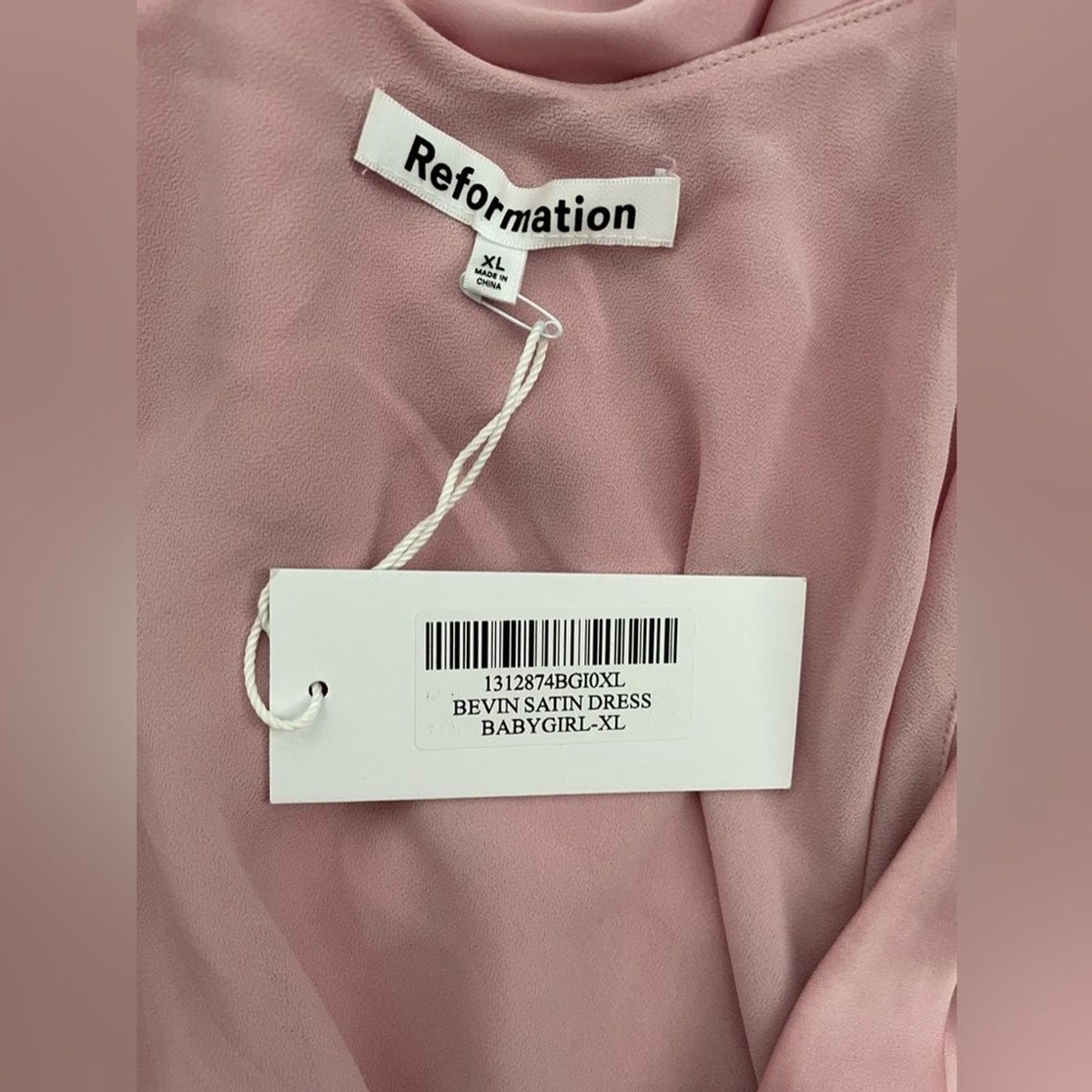 bevin satin dress reformation Reformation Bevin Satin Dress In Babygirl - 70% Off