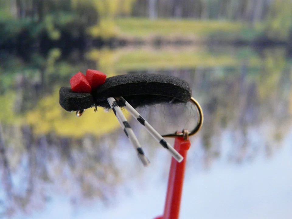 SHIMAFISHING Trockenfliege " Black Foam Beetle " 3er Set