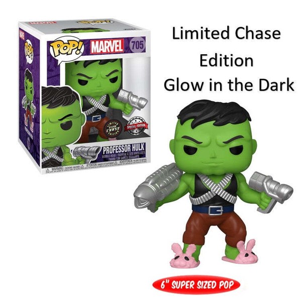 Funko Pop Marvel #705 Professor Hulk - Chase Edition Glow In The Dark - Figur Ne-image