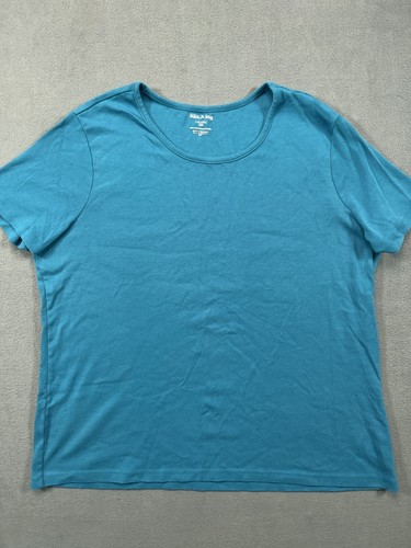 White Stag T Shirt Womens XXL 2XL 20 Extra Extra Large Blue Crew Tee Ladies  | eBay