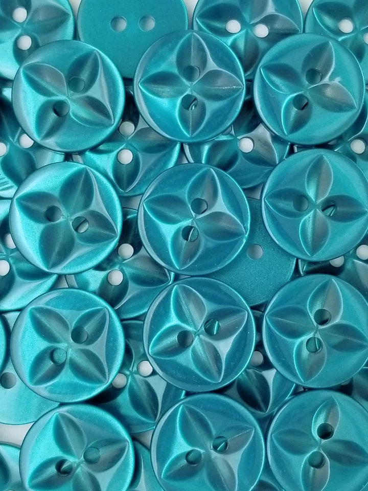 STAR BUTTON, SIZE 24L - 5/8", SHINY FINISH, 1 DOZEN, FREE SHIPPING USA - Image 3 of 4