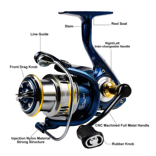5.2:1 Gear Spinning Fishing Reel 5-6KG Max Drag Reel 5+1BB Full Metal Spool Tool - Picture 13 of 17
