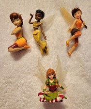 Disney Lot Pixie Hollow Fairies Collectible Tinkerbell Figure Set Cake Toppers