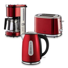 Frühstücksset Rot Metall Chrom aus Wasserko...