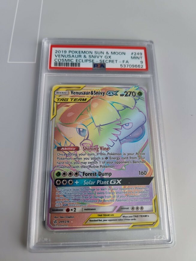 Pokémon Venusaur & Snivy GX 249/236 Cosmic Eclipse Secret FA #249
